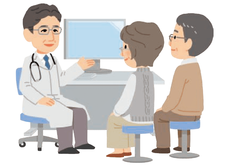 治療の説明を受ける