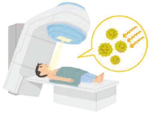 放射線治療をしている患者さん