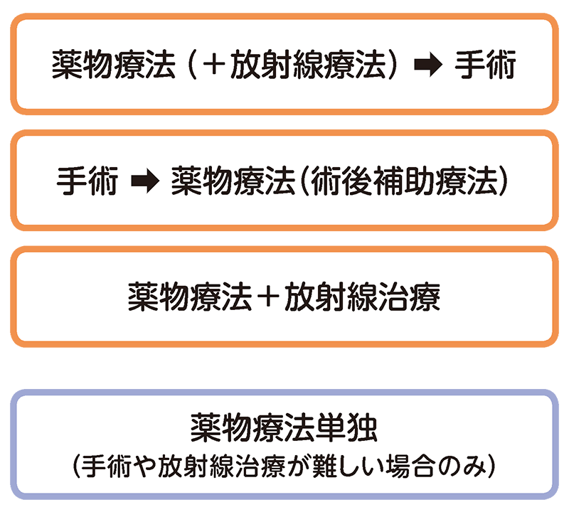 薬物療法を用いた主な治療法