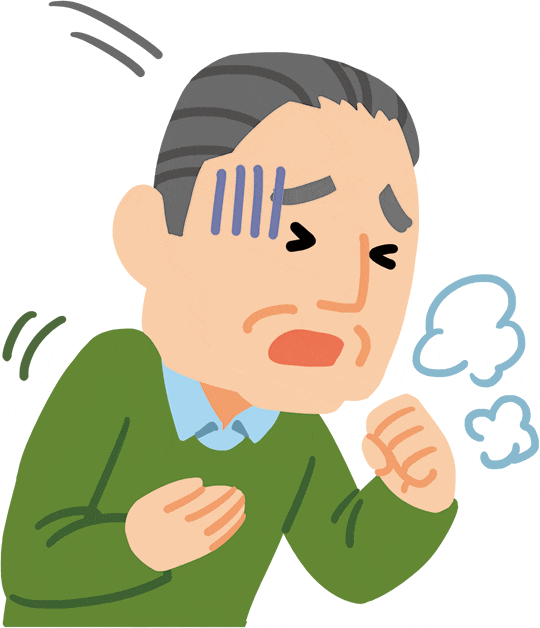 咳をする患者さん