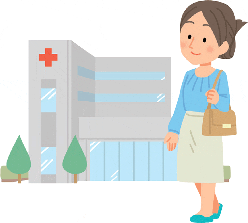 通院患者さんのイラスト