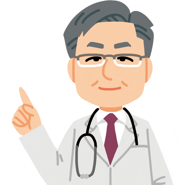 解説する医師のイラスト