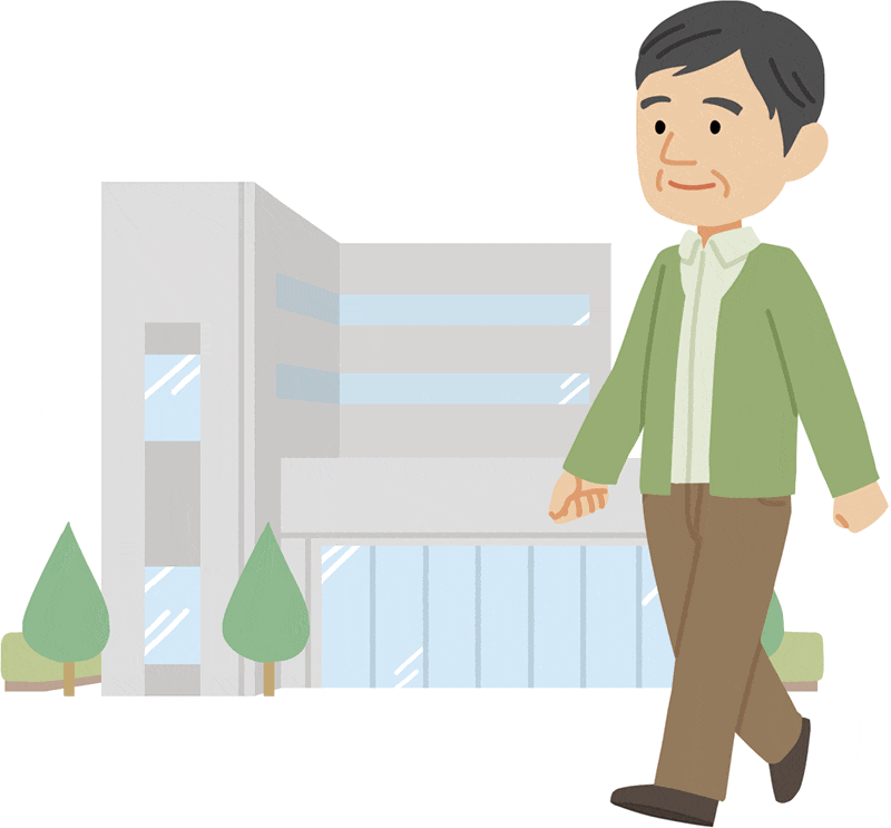 通院患者さんのイラスト