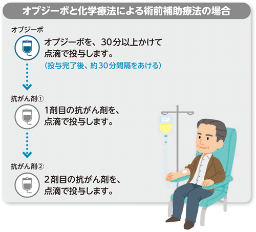 オブジーボと化学療法による術前補助療法の場合
