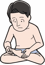 ひじから先や、手のひら、脚の裏側や、足の指の間、足の裏もチェックしましょう。