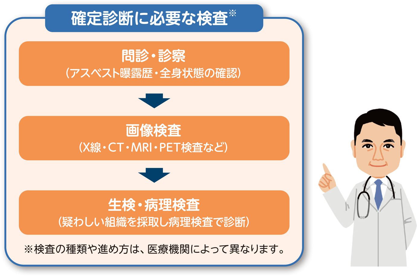 悪性中皮腫における発症部位別の割合