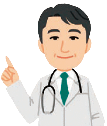 解説する医師のイラスト