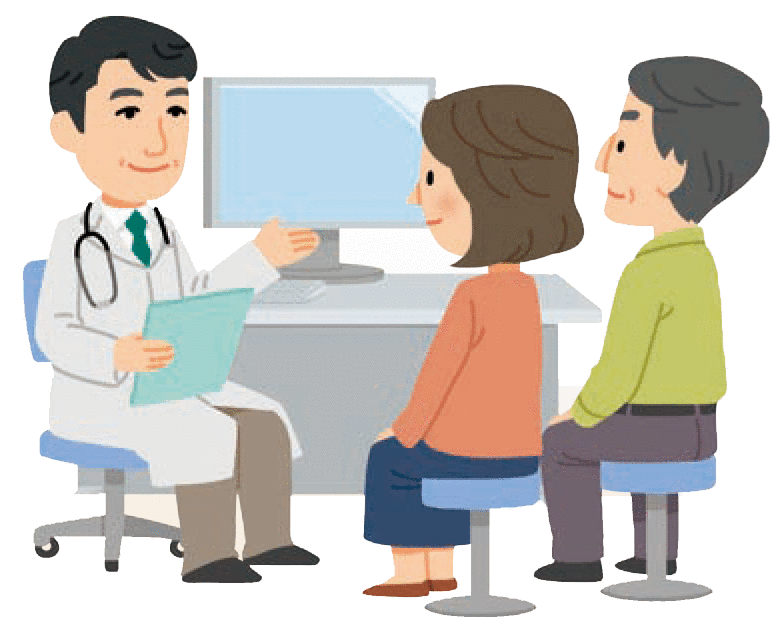説明する医師と話を聴く患者さん