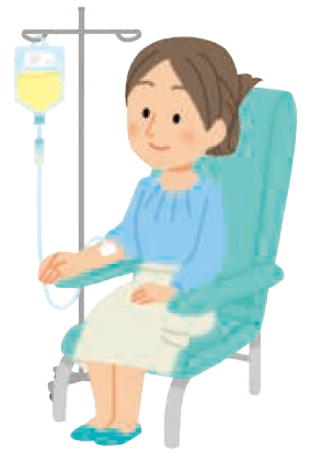 点滴を受ける患者さん