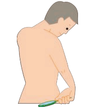 鏡に体を映して観察してみましょう。体の側面も忘れずに。