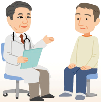 説明する医師と患者さんのイラスト