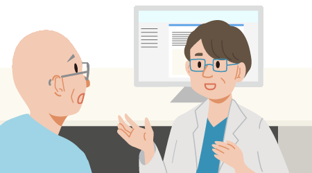 予定より早めに治療を始めたいと医師に伝えた