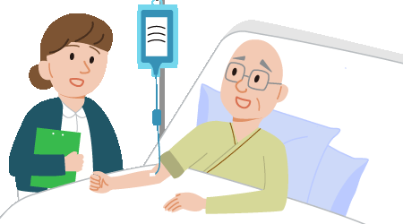 化学療法室の看護師が患者の顔を覚えており、安心して治療を続けることができた