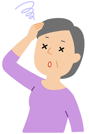 めまい起こした女性
