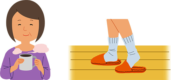 温かいものを飲む