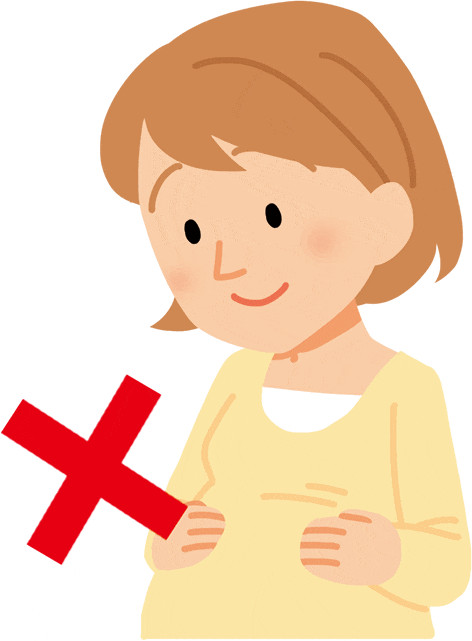 妊娠中の女性の患者さんのイラスト