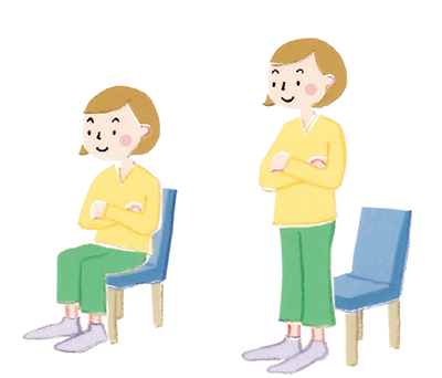 椅子から立ち上がる