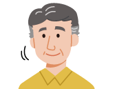 納得した表情の男性のイラスト