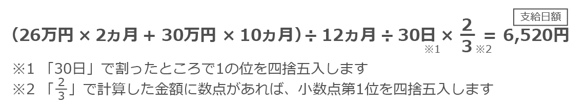 例）標準報酬月額が26万円だった場合
